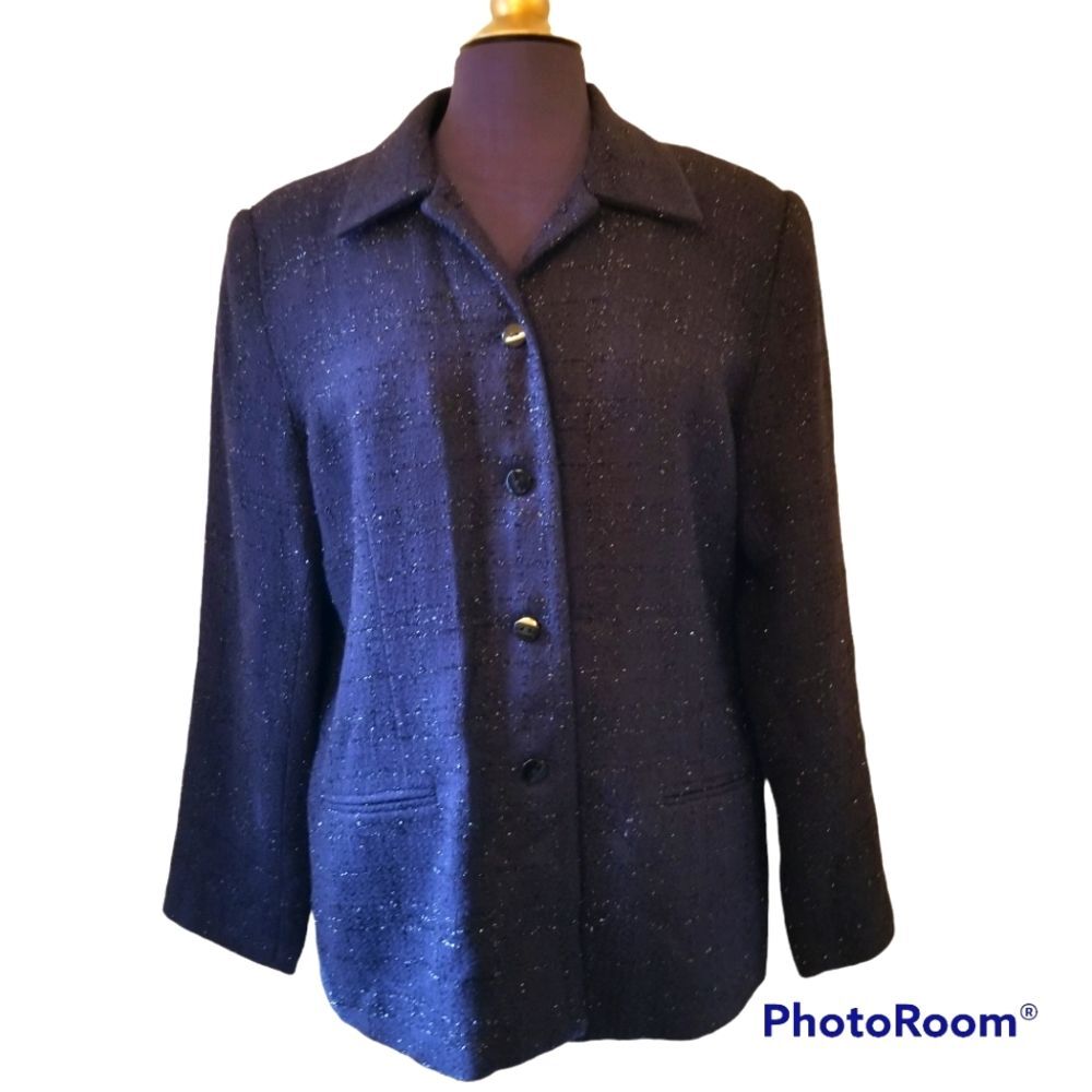 Sag Harbor Black Blazer Size 16 Office Career